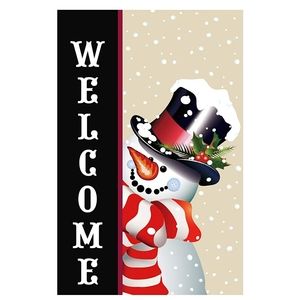 Snowman garden flag